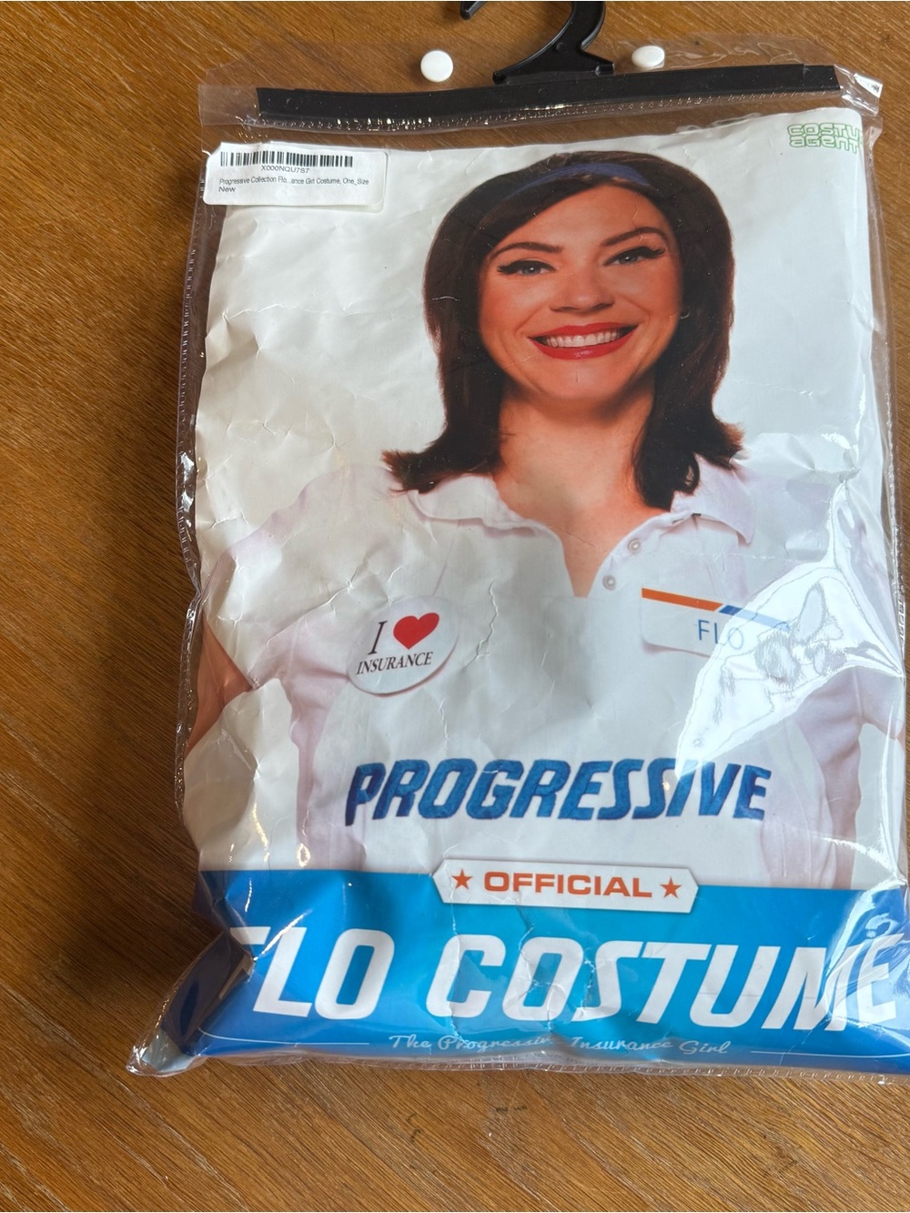 Flo Costume - White Insurance-Themed Outfit ONE Size